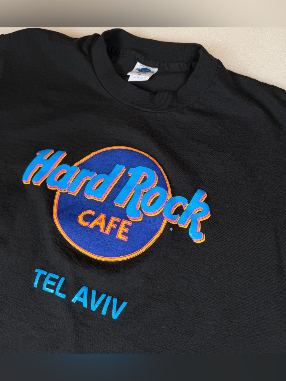Vintage Hard Rock Cafe Tel Aviv T Shirt USA Made Size Large 90s Single Stitch